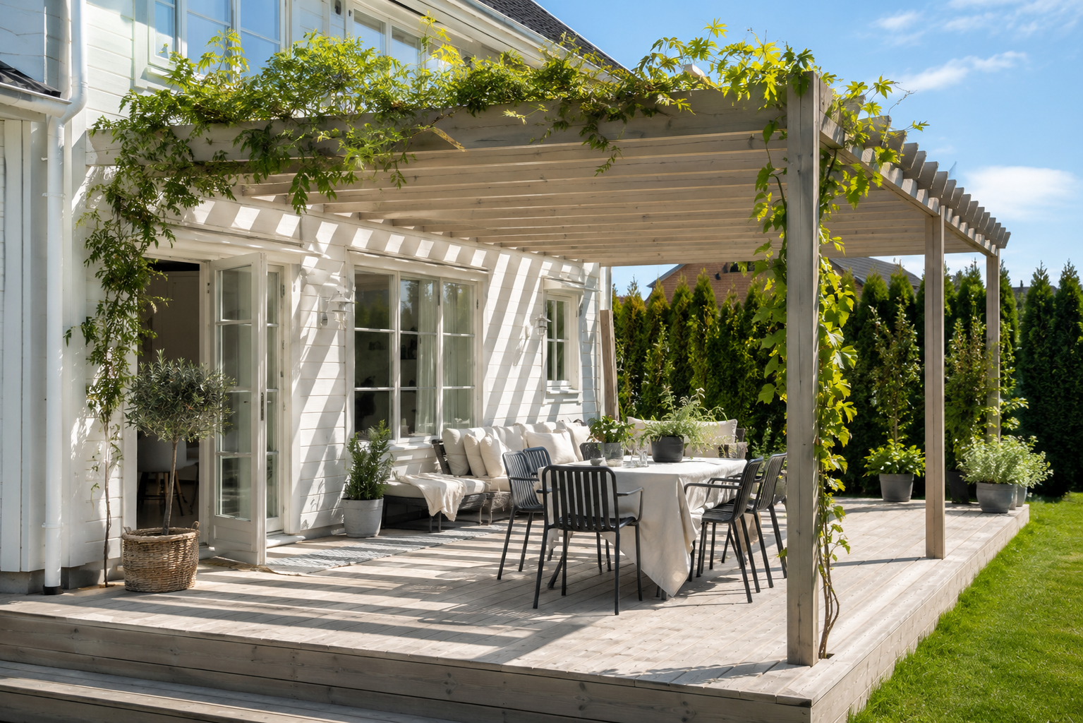 pergola på altan